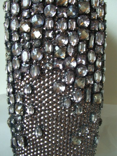 ALBERTA FERRETTI Silver Platinum Crystal Jeweled Embellished Boots 38 8 - Picture 6 of 6