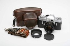 Leica Leicaflex w/Summicron 50mm f2 lens, hood, case, New seals, Great