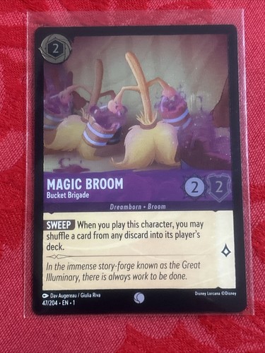 FOIL Disney Lorcana - Magic Broom - Bucket Brigade - 47/204 FOIL - Picture 6 of 7