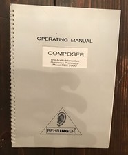Behringer Composer MDX 2000 Operating Manual ...