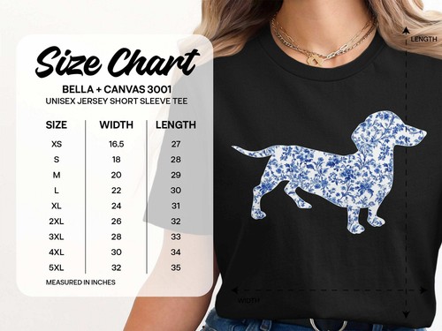 TOILE CHINOISERIE DACHSHUND T-SHIRT - Picture 6 of 36
