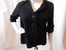 Madeleine Press Black Wool Cashmere Blend Jacket Size 2
