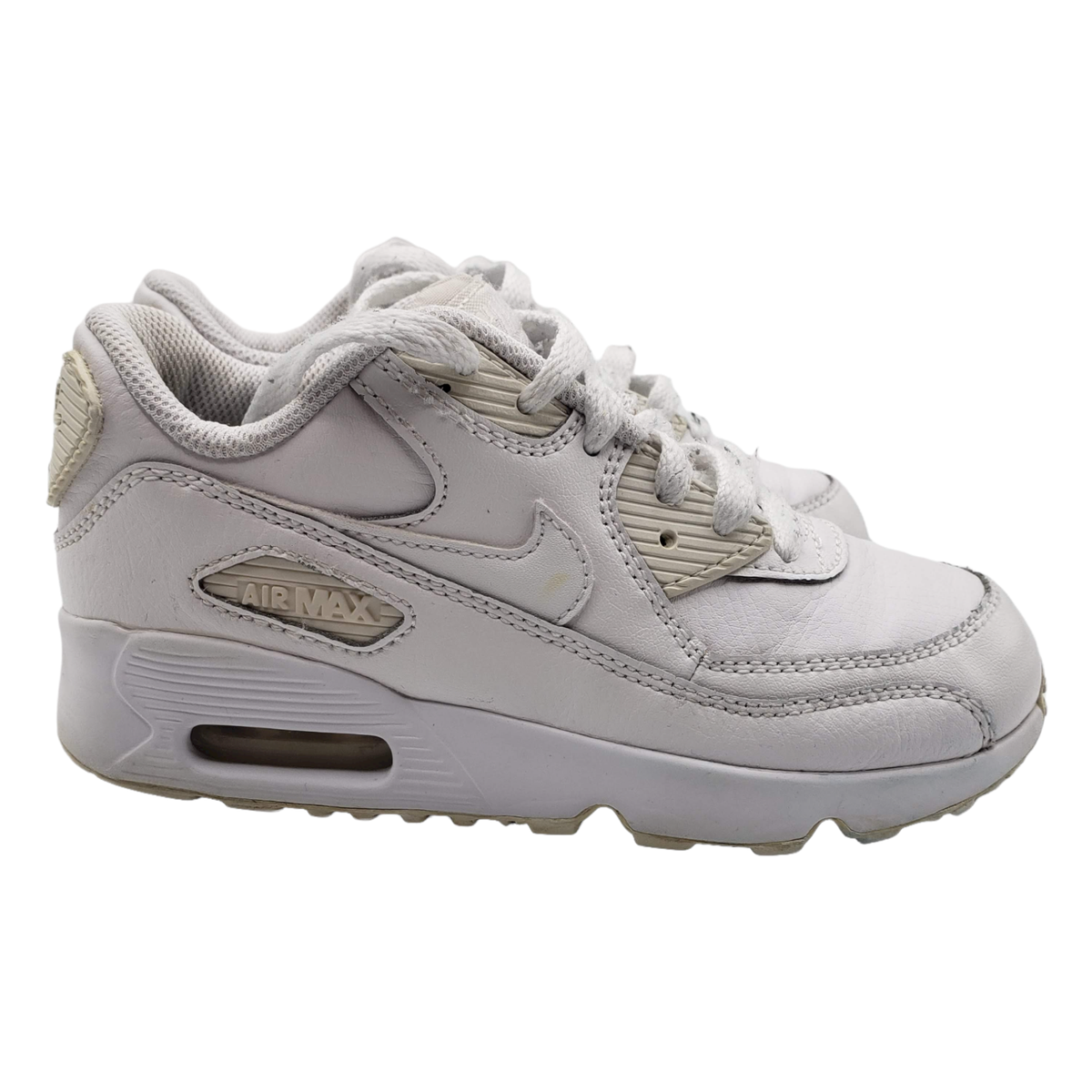 Size 13 (PS) Nike Air Max 90 LTR Low White for sale online