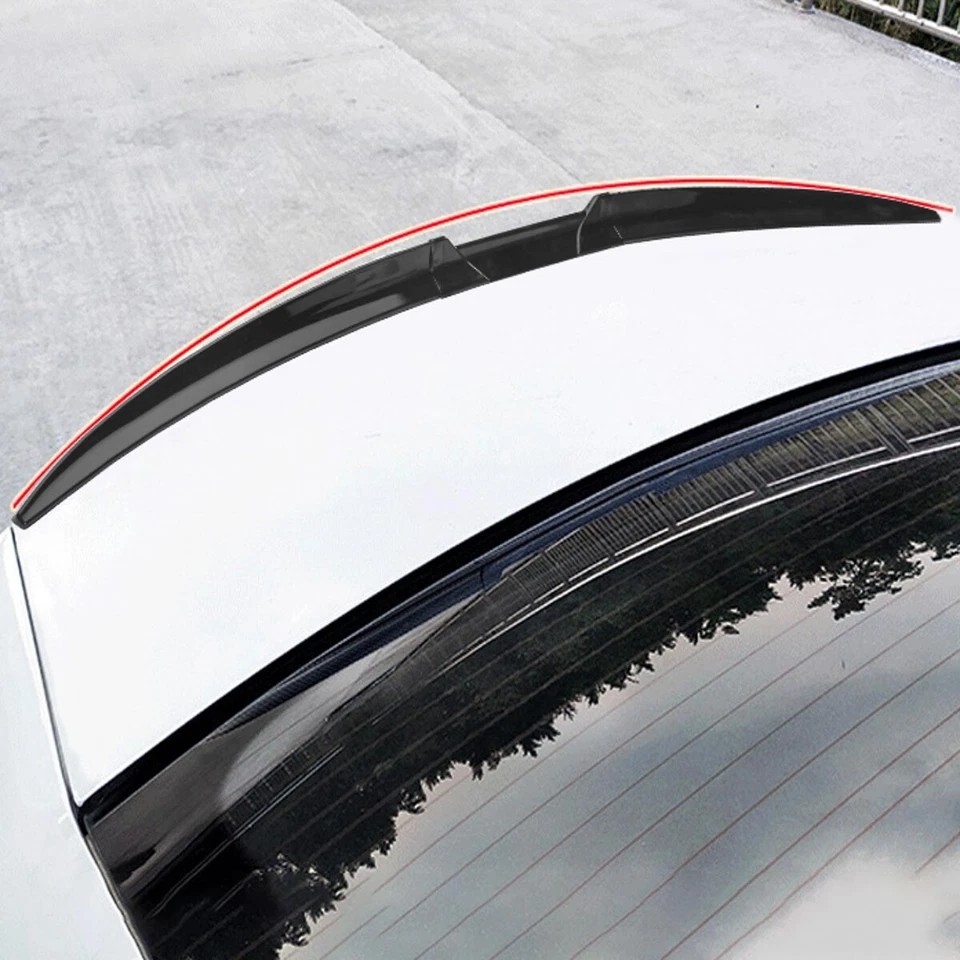 For Audi A4 A5 A6 A7 A8 Quattro Sedan Black Sedan Rear Trunk Spoiler Wing Lip PU - Image 4 of 4