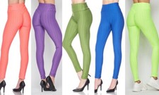 New Women's Solid High Waist Scrunch Butt Lifting Leggings