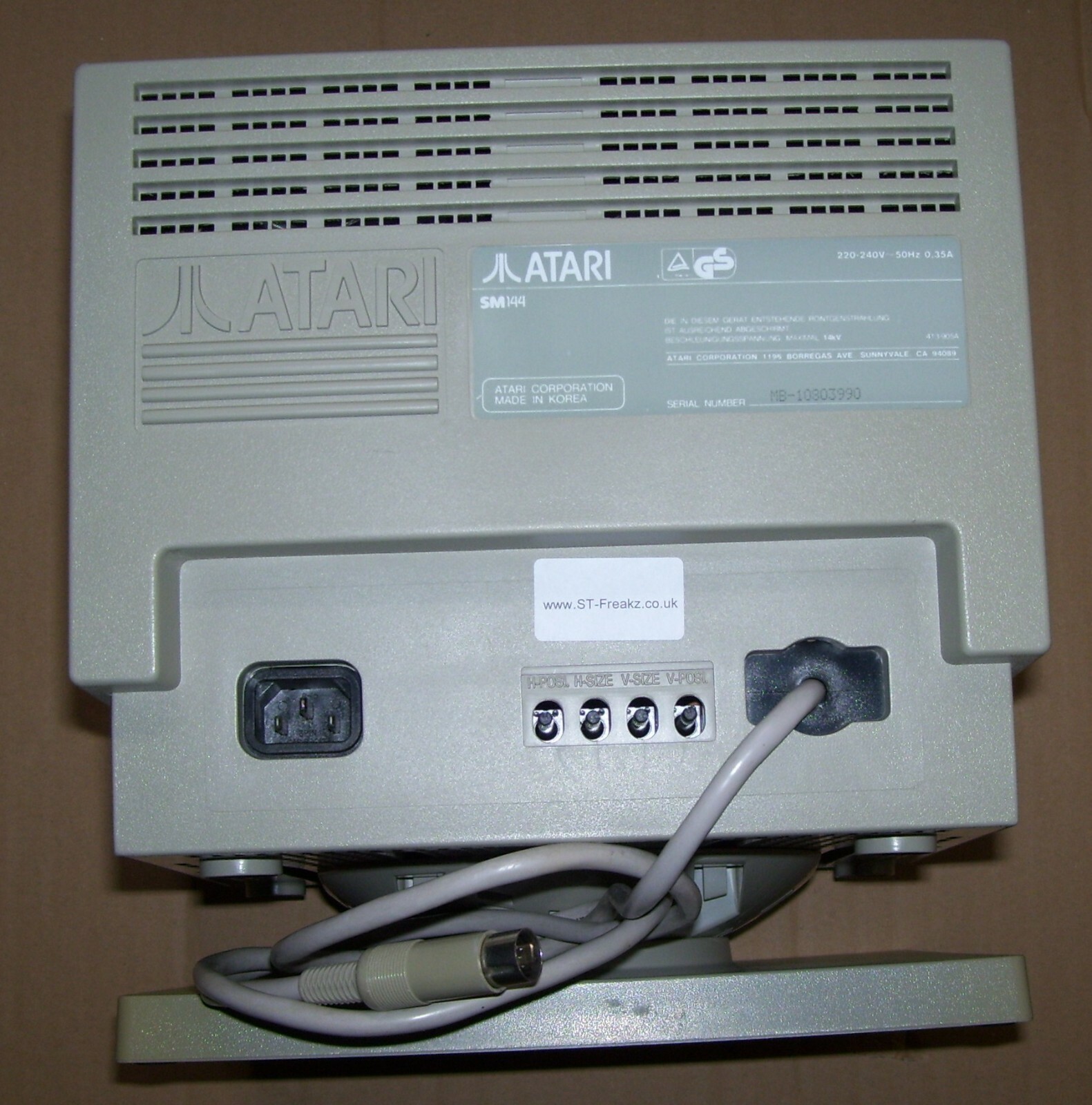 Atari 520 1040 St Ste Mega Computer SM 144 High Resolution B/W Monitor  Cubase | eBay