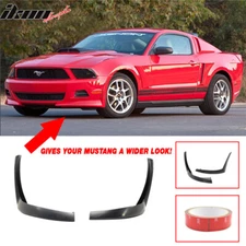 Fits 10-12 Ford Mustang V6 XE Style 2PCS Front Bumper Lip Splitters Spoiler PU