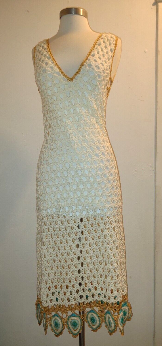 slim fit dress slacks Palm Island Collared Crochet Midi Dress White