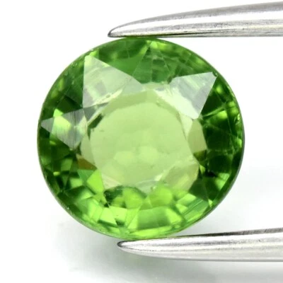 💎 1,07ct 6,2mm Runder Natürlicher Grüner Apatit - Unbeheizter Afrika Edelstein - Bild 1 von 4