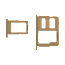 SIM Micro SD Card Tray Set for Samsung Galaxy J7 Max G615/2017 Gold Replacement