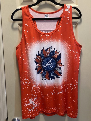 Atlanta Braves Tank Top Women’s Size XL Distressed Bleached Look, New w/o tags!!