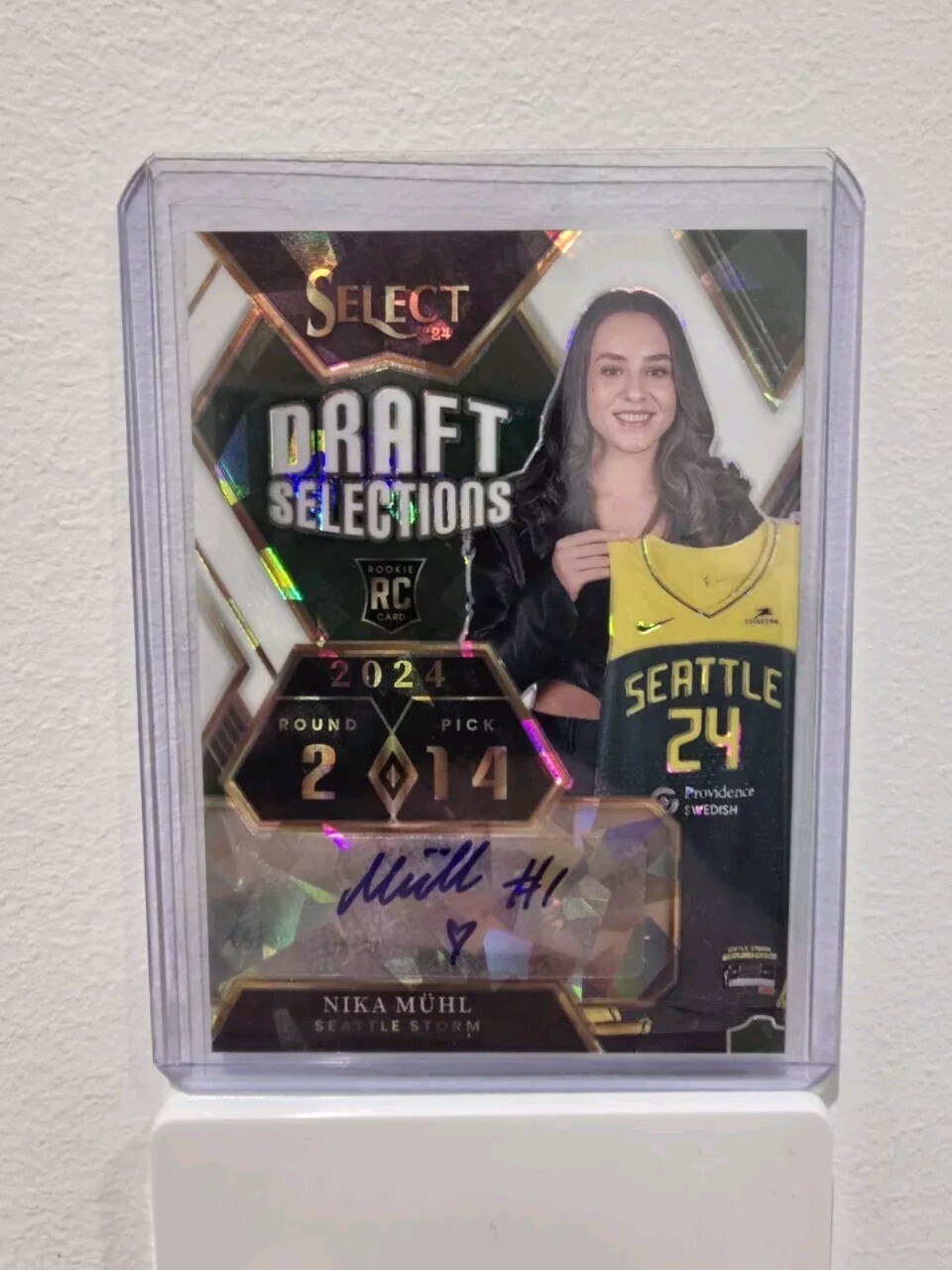 2024 Panini Select WNBA - Signatures White Ice Prizm SG-2 Nika Muhl /25 (AU, RC)