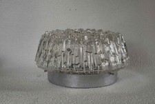 60er 70er  Hillebrand Deckenlampe Wandlampe Eisglas  Plafoniere  Lamp