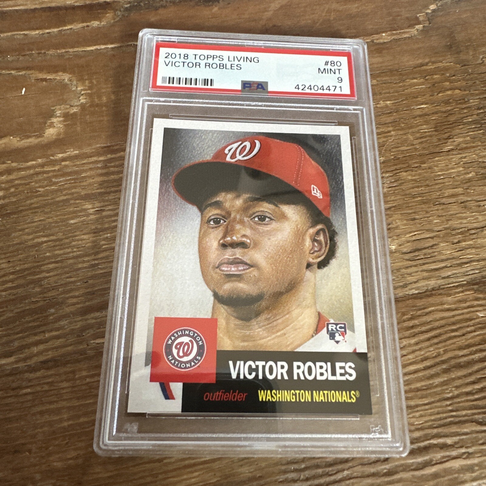 2018 Topps Living Set - #80 Victor Robles (RC) PSA 9 NATIONALS MINT