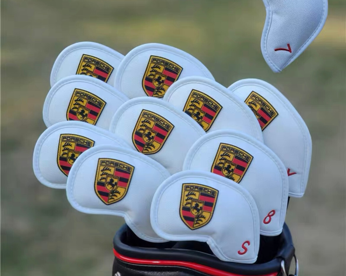 パーリーゲイツ アイアンホルダー Porche Iron Head Cover 10 Pcs 4-P, A, S, X (White) | eBay