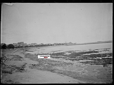 DIEPPE, MER PROMENADE, Plaque verre photo ancienne, négatif noir & blanc 9x12 cm EUR 12,00 - FR