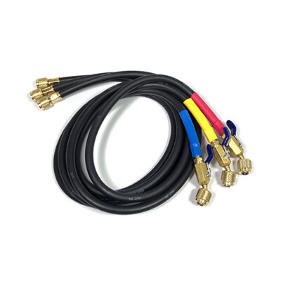 #ad Yellow Jacket 29805 60in 3 Pak Plus II 1 4in Black Hoses w CPV ends $153.44