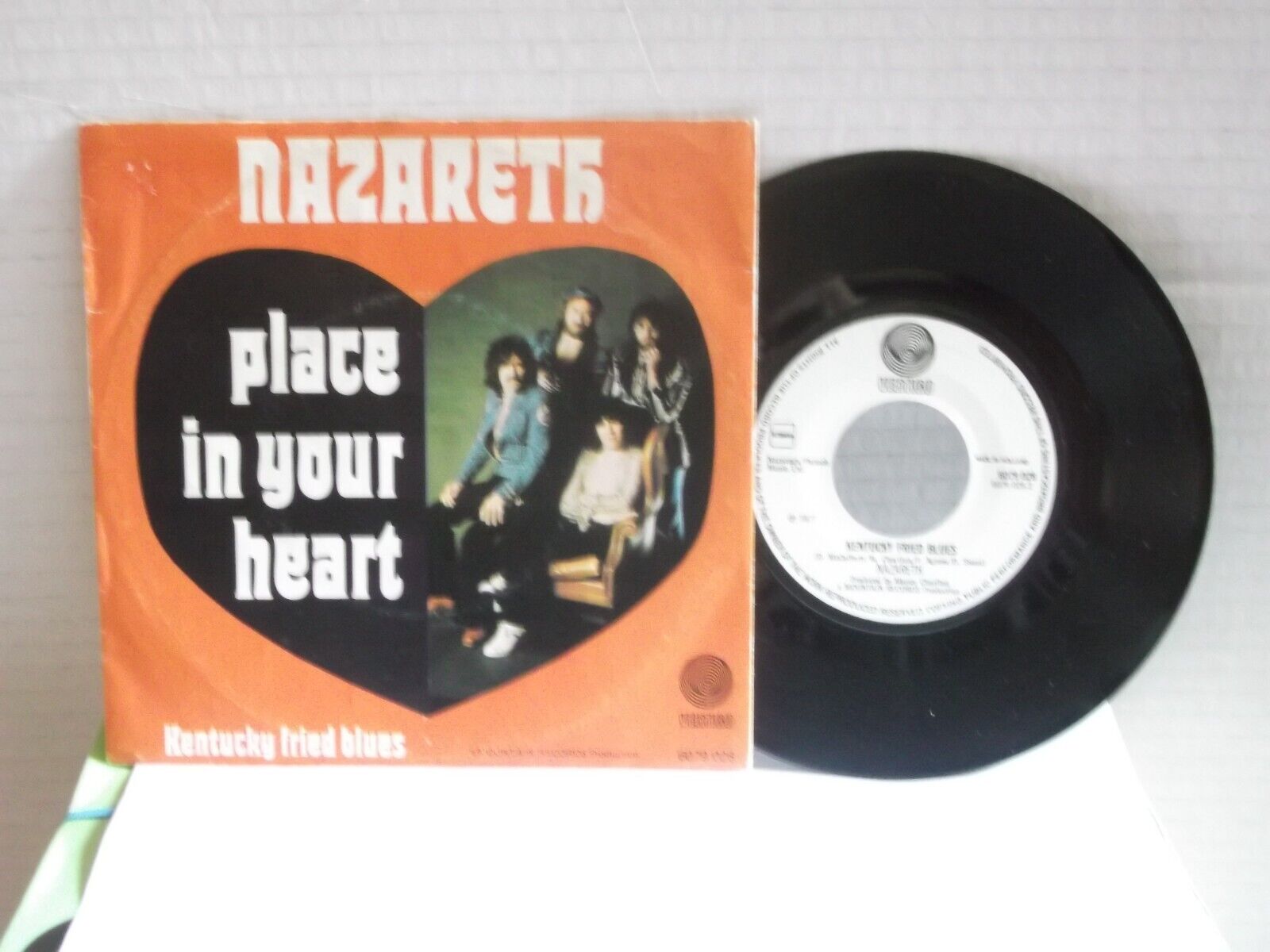 Nazareth,Vertigo,"Place In Your Heart",Holland,7" 45 with P/S,1977 hard rock,M-