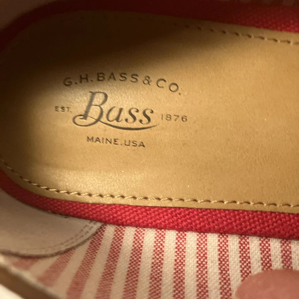 Alpargatas femininas Bass Annie 11M lona vermelha 3 3/4" salto cunha peeptoe com arco - Imagem 3 de 4