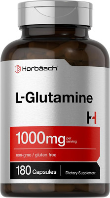  180 Capsule L Glutamine1000Mg Pre and Post Workout | Non-Gmo, Gluten Free 
