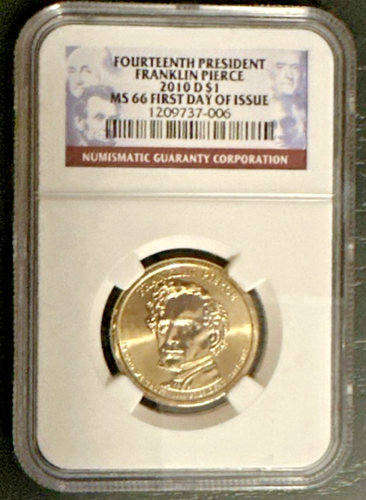 2010 D 14th President Franklin Pierce MS66 First Day of Issue