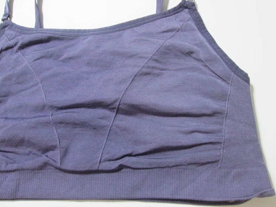 Sujetador deportivo Lucy talla XL azul marino inalámbrico sin forro correas ajustables pulóver activo Foto 4 de 4