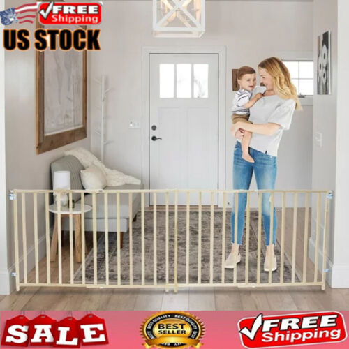 60"-103" Extra Wide Baby Gate for Doorways Extra Long Retractable Baby Gates Dog