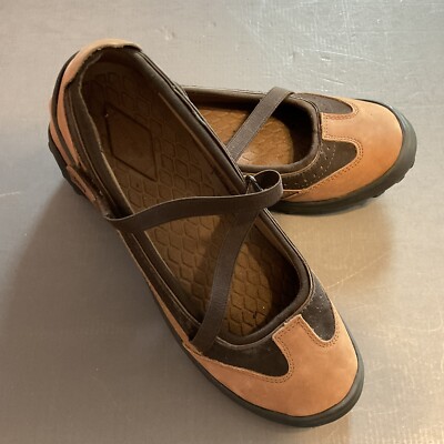 Lands End Womens Mary Jane Two Tone Shoes 7.5 B