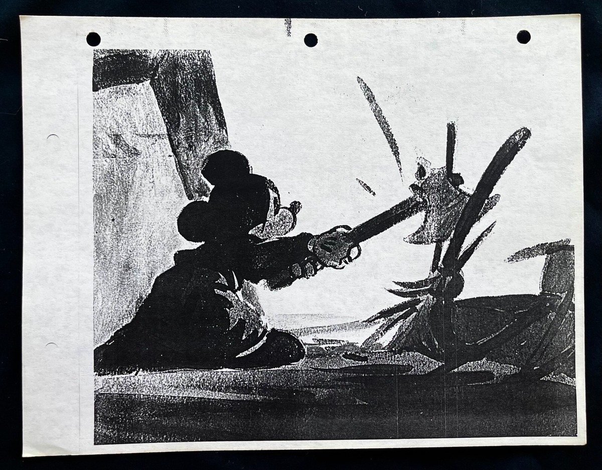 FANTASIA Disney ANIMATION Ax Welding Mickey CONCEPT ART Sorcerer's