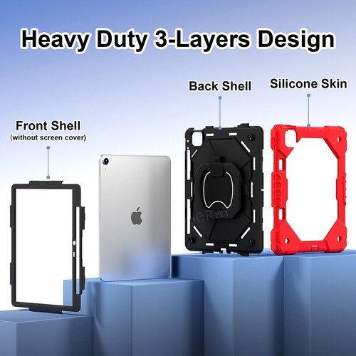 Case For iPad 6/7/8/9/10th Air 6 5 4 Pro 11 2024 Shockproof Rugged Stand Cover - Afbeelding 69 van 174