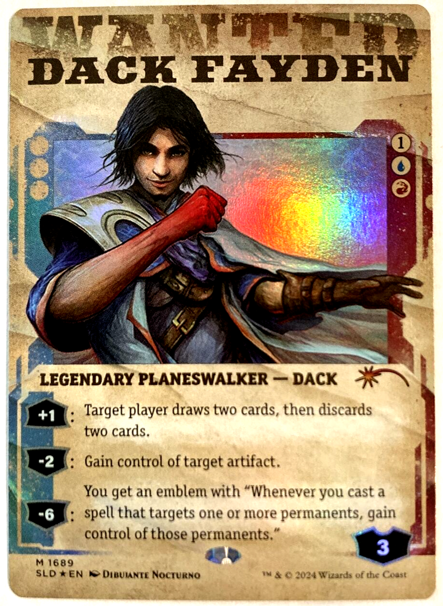 MTG Dack Fayden RAINBOW FOIL Secret Lair Drop 1689 NM | eBay