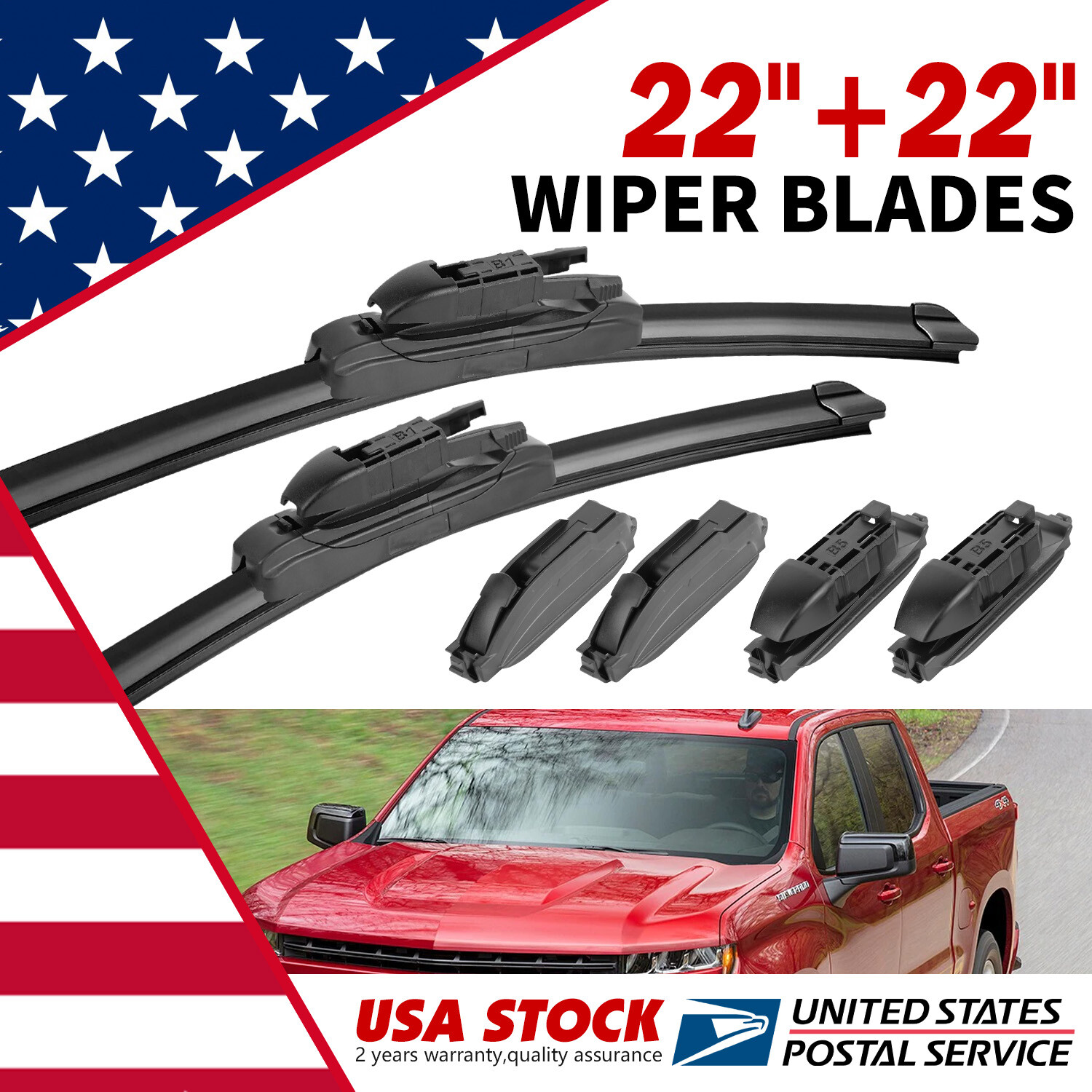 Clarity Windshield Wiper Blades 22+22" Pair for 20002020 Chevy