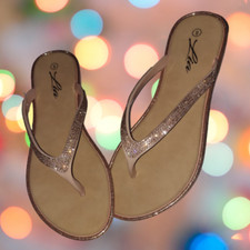 Rhinestone Glitter Flat Slippers