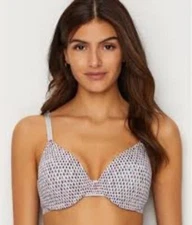 Warner's This Is Not A Bra Cushioned Underwire T-Shirt Leopard 38C  Style 1593