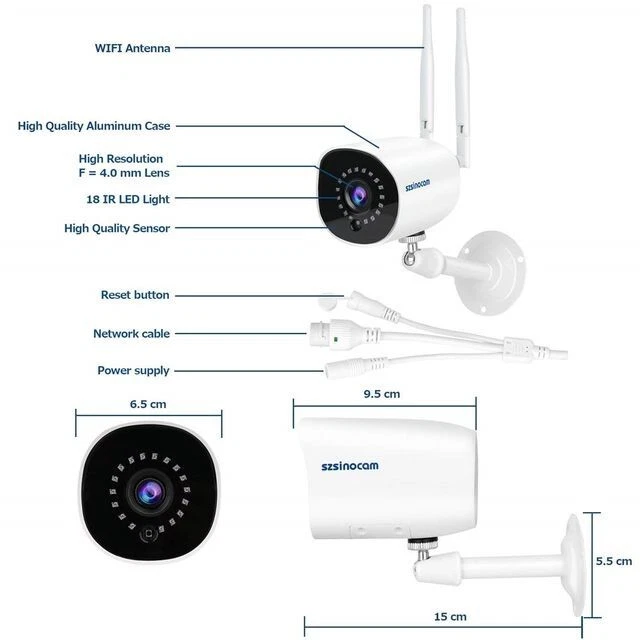 Wireless Security IP Camera Two-Way Audio (EU plug) - Image 3 of 4