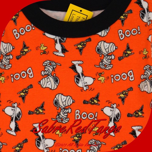 NWT HANNA ANDERSSON ORGANIC LONG JOHNS PAJAMAS PEANUTS SNOOPY HALLOWEEN 130 8 - Picture 2 of 4