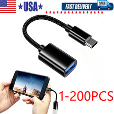 USB-C Type C Male to USB 3.0 Type A Female OTG Adapter Converter Cable Cord Lot