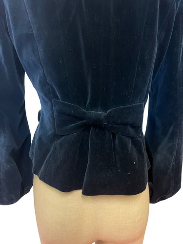 Vintage Bloomsbury London Black Velvet Jacket Feminine Fit Coat - Picture 8 of 16