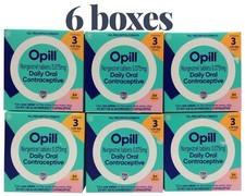Opill Daily Oral Contraceptive 0.075mg, 6 Boxes, 84 Tablets Each, EXP 12/2025
