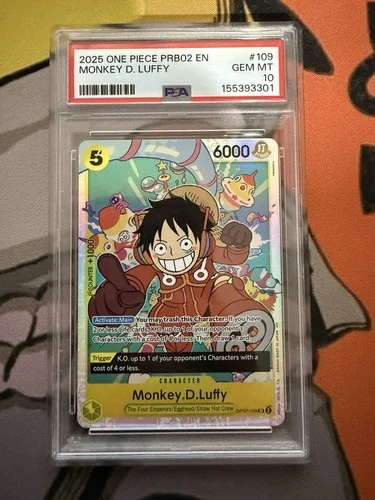 Monkey.D.Luffy OP07 109 One Piece The Best Vol 2 PRB02 Holo PSA 10 \*1