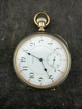 1873 Antique Waltham 21j Crescent St 18s Open Back Pocket Watch 7901718 runs