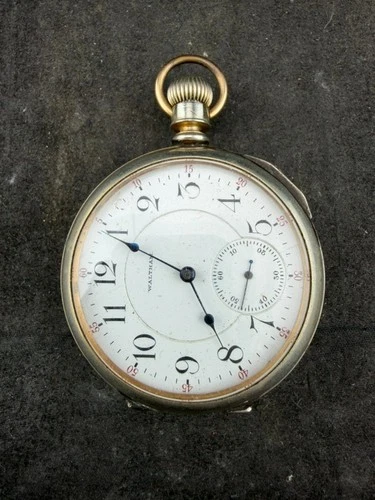 1873 Antique Waltham 21j Crescent St 18s Open Back Pocket Watch 7901718 runs