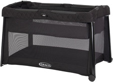 Graco Foldlite LX Unique Travel Cot with Bassinet Folds down Super Small, Birth 