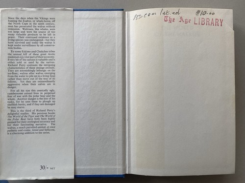 The World of the Walrus by Richard Perry (1967 1st Edition Ex-Library Hardcover) - Bild 6 von 22