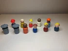 VTG Fisher Price Little People Character 11 Pc Lot Sesame Street Doctor Clown