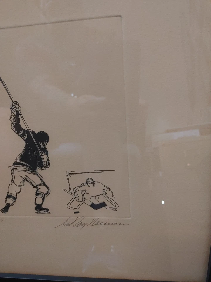 LeRoy Neiman "Original Etching Hockey Suite" Hand Signed Numbered 1972 Framed - Image 3 of 4