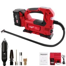 Cisivis Cordless Tire Inflator Pump with Battery & Charger For Milwaukee M18