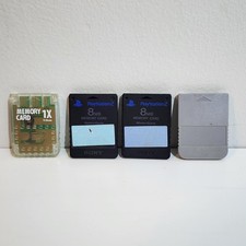 Vintage PlayStation 2 PS2 Memory Card Lot 8MB Sony Official OEM Intec Tested