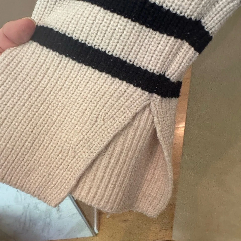 Cos Striped Sweater, cream and navy - Image 3 of 4