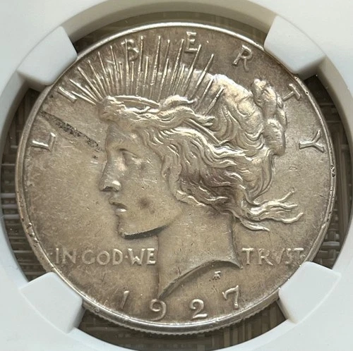1927-S Peace dollar, NGC AU details - better date